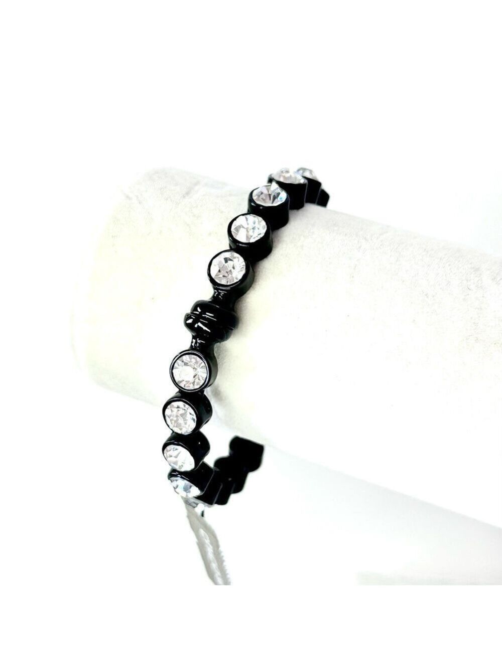 Chico's Rasa Black Crystal Magnetic Bangle NWT